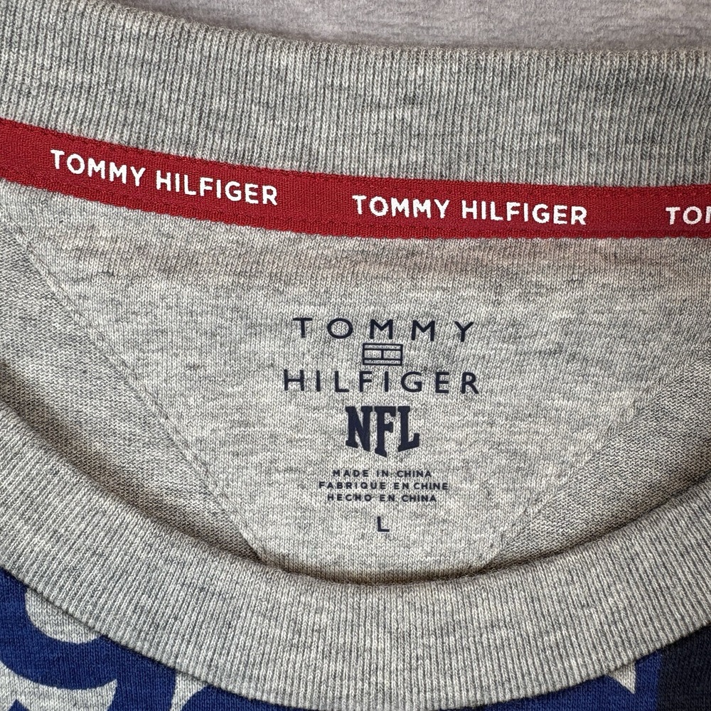 Los Angeles Rams‎ Tommy Hilfiger T-Shirt Mens Large Grey Blue NFL Preppy NEW - Picture 5 of 9